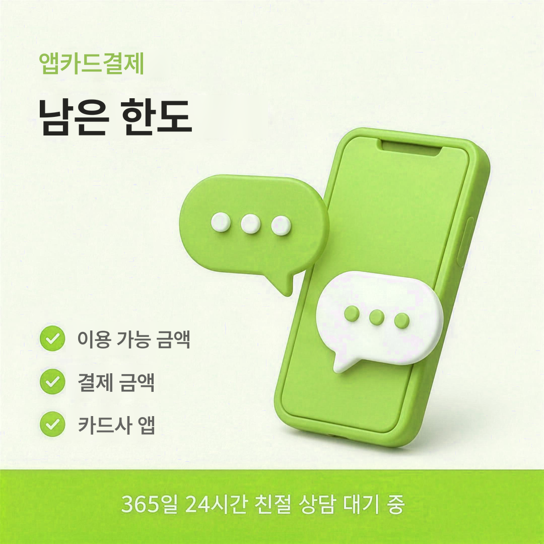 다음머니 앱카드결제 남은 한도 안내